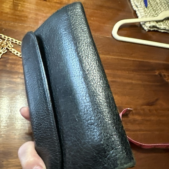 EUC Miu Miu Black and Gold Pebbled Leather Clutch - Picture 10 of 16